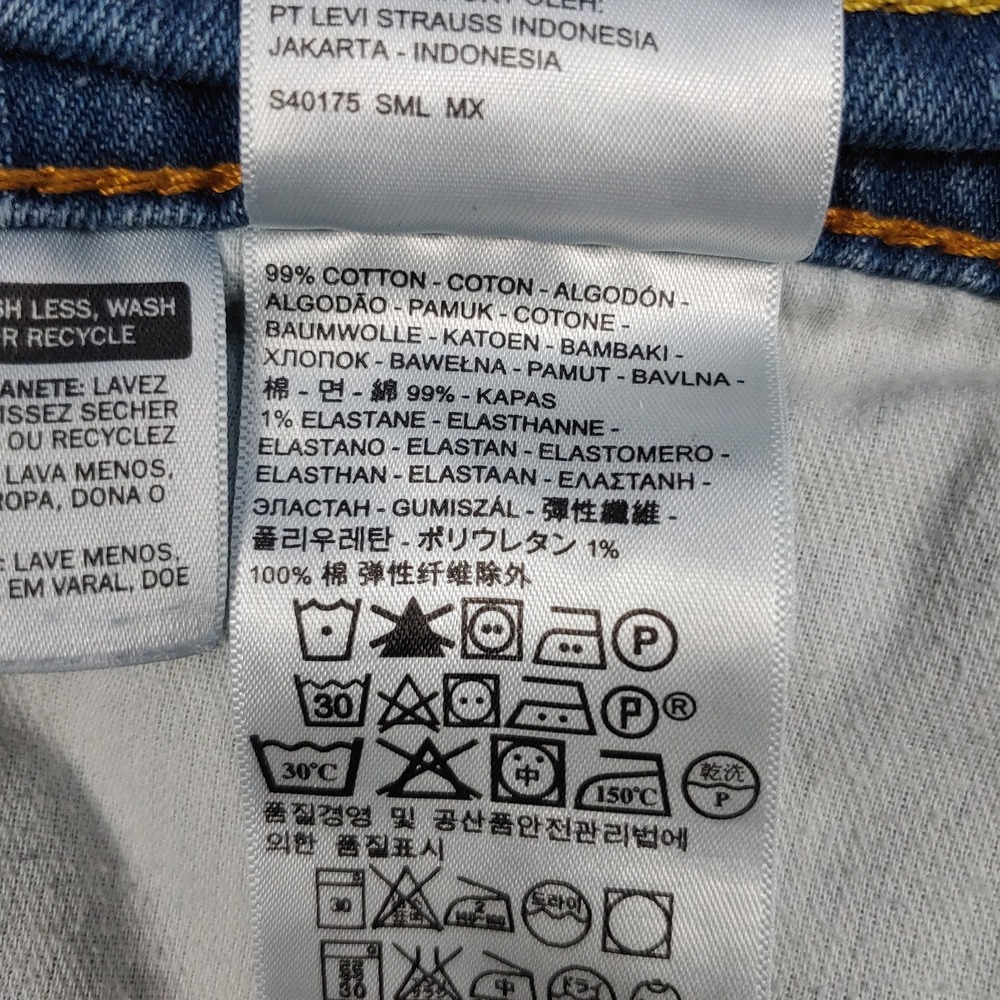 Levi Strauss 514 Straight Leg Jeans - Mens 38x30 - Blue Denim Stretch - Picture 14 of 16